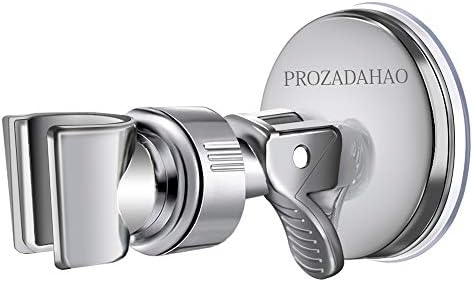 Adjustable Suction Cup Showers Holder Silver-1 Bathroom Bracket