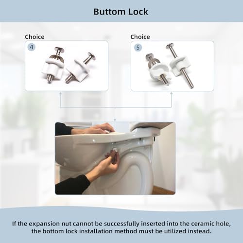 Hibbent Universal Toilet Seats Screws and Bolts Metal