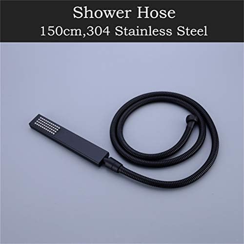 Luxury Brass Square Matte Black 10 Rain Shower Head with Hand Holden Set