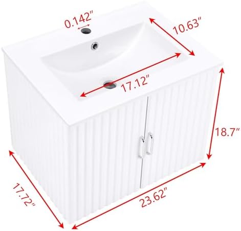 Stylish 24 Floating Vanity White