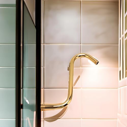 Fuhui 304 Stainless Steel S-Shaped Shower Arm - Gold Finish
