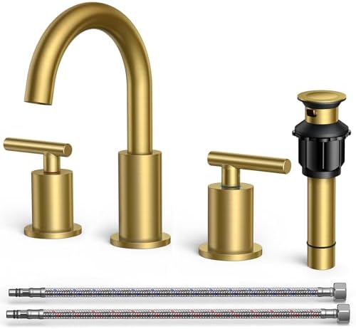 8-Inch Gold Faucet for Washroom Modern Design Smooth Flow