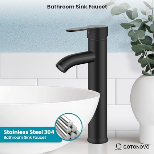 Premium Vessel Sink Faucet Modern Bathroom Fixtures 304 Stainless Steel