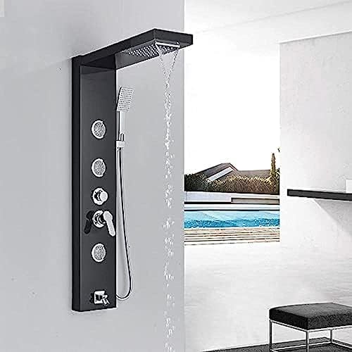 Wall-Mounted Showers with Rainfall Waterfall Massage Jets