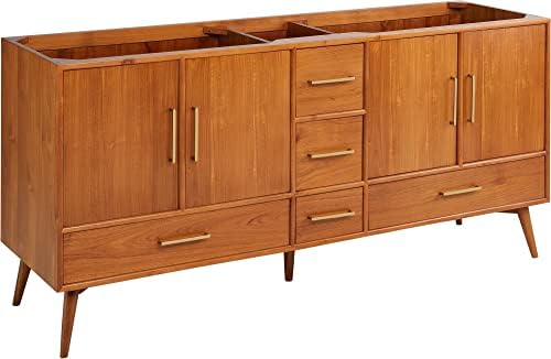 Teak and Chrome Vanity Set