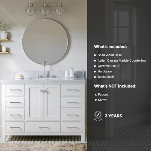 High-Quality Cambridge 49 White Bathroom Vanity