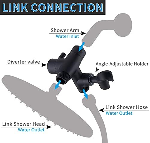 G-Promise Solid Metal Shower Arm Diverter Durable Versatile