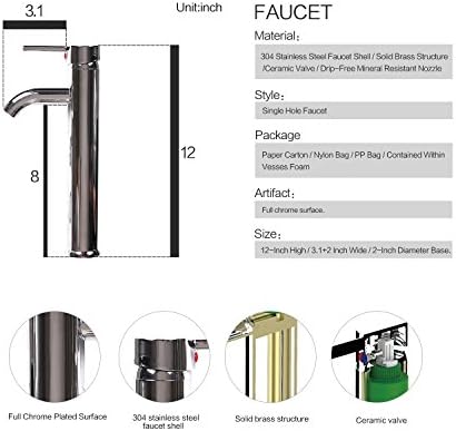 Artethys bathroom sink and faucet combo