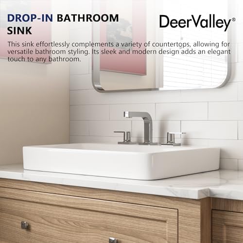 drugValley 24x19 Vessel Sink for Bathroom Modern Durable