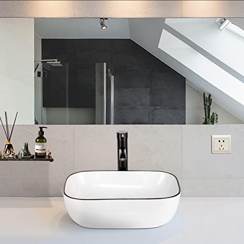 Stylish Above-Counter Vessel Sink with 18x126 Design White