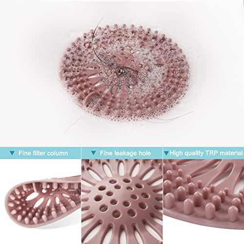 Bath Stripe Hair Catcher Durable 5-Piece Set