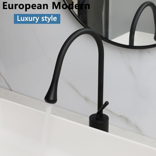 Lonuebu Modern White Rectangle Vessel Sink with Art Faucet and Drain
