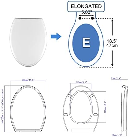 Hibbent Premium Elongated Toilet Seat