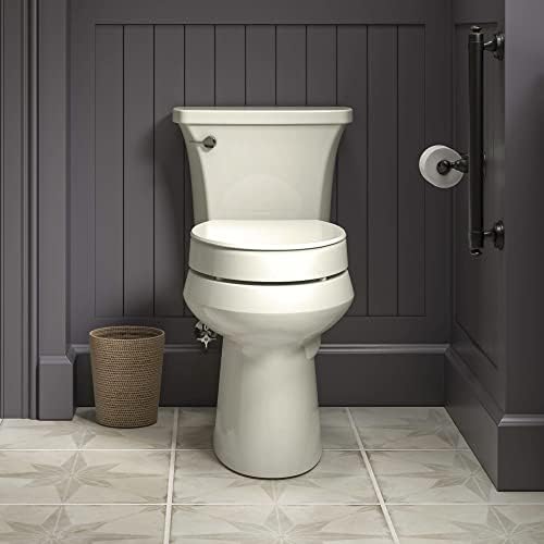 Elegant Elongated Toilet Seat Quiet-Close Raised andlatable Biscuit 3 Seat