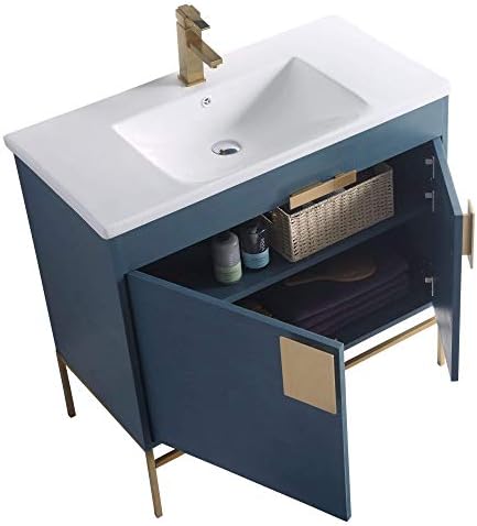Modern Blue Bathroom Vanity Set