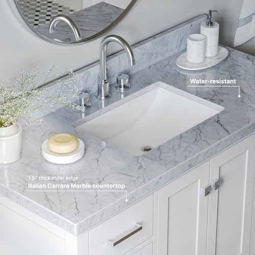High-Quality Cambridge 49 White Bathroom Vanity