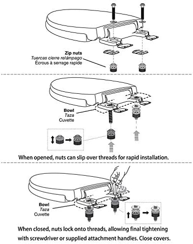 Hibbent Universal Toilet Seat Hinge Bolt Screw