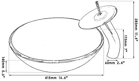 High-Quality Black Bathroom Vessel Sink with Faucet Drain