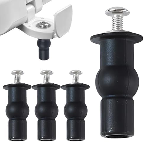 EMVANV Toilet Seat Hinges Screws Black 2PCS Kit