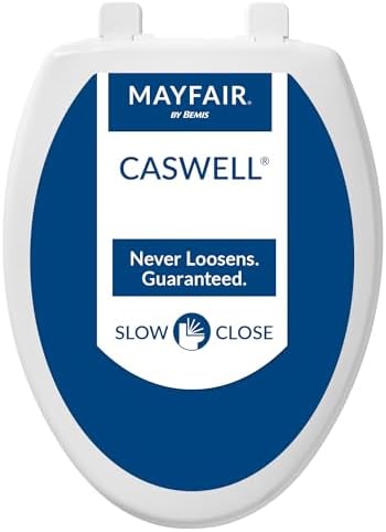 Mayfair Caswell Modern Slow Close Elongated Toilet Seat White