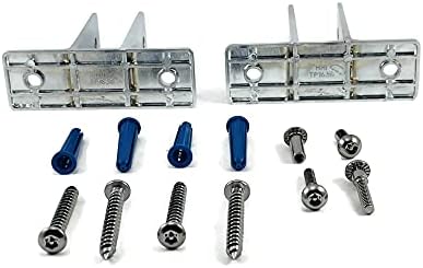 Double Polished Chrome Bathroom Bracket Set for 78 in Panels