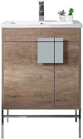 Elegant 24-Inch Bathroom Vanity with Gray Sink
