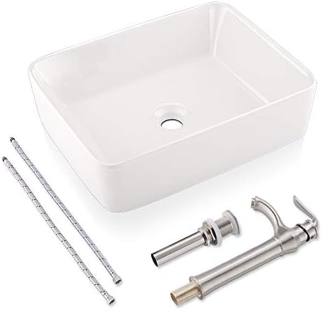 VOKIM 19-inch Vessel Sink Faucet Combo - Durable and Stylish Design
