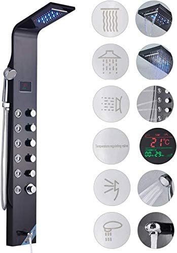 Sturdy Stainless Steel LED Shower Head with Massage Jets