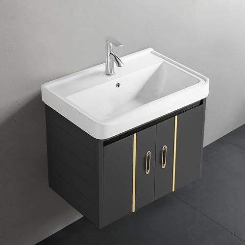 Hiliteshome compact wall-mounted bathroom vanity with storage