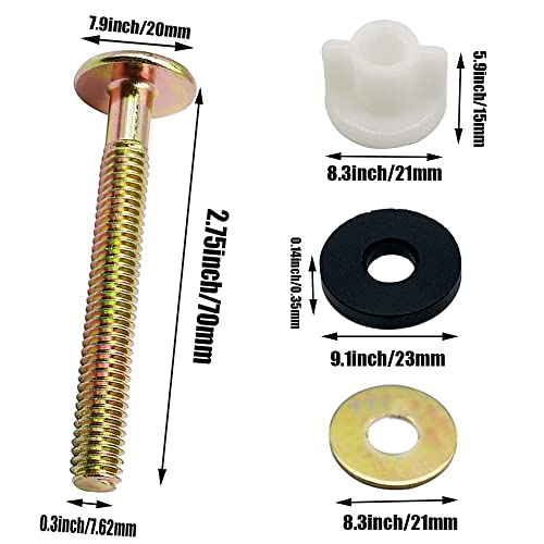 High-Quality 2Pcs Toilet Seat Bolt Set for Top Mount Toilets
