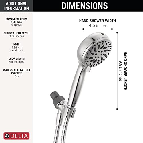 Delta Faucet ProClean Chrome Shower Head with Handheld
