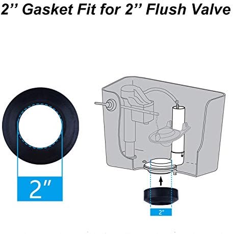Hibbent Universal Toilet Tank Gasket Set with 3-Set Brass Hardware Kit