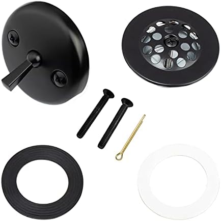 Matte Black Trip Lever bathtub drain kit