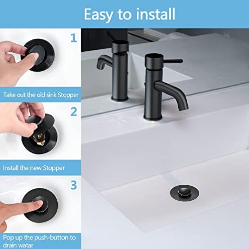 Ultimate Sink Drain Plug Black