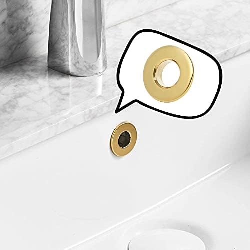 BWE Overflow Ring Cover Gold Bathroom Sink Vane