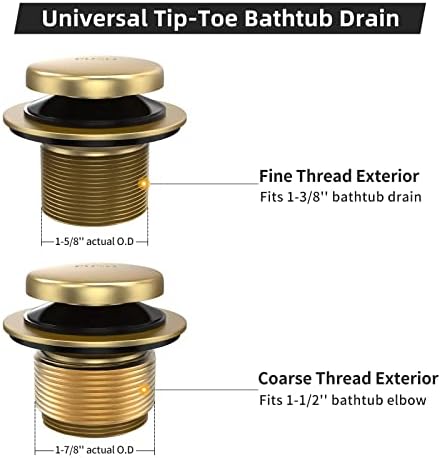 All Metal bathtub drain kit for easy maintenance