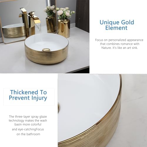 15 Bathroom Vessel Sink with mixer faucet combo