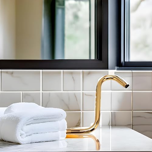 Fuhui 304 Stainless Steel S-Shaped Shower Arm - Gold Finish