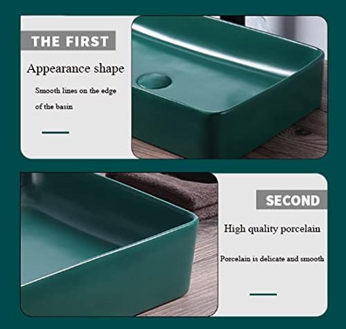 NOVA VESSEL SINK SET Matte Green Durable Above-Counter Sink for Bathroom