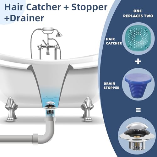 Efficiently Catches Hair and Debris in the Bathtub Drain