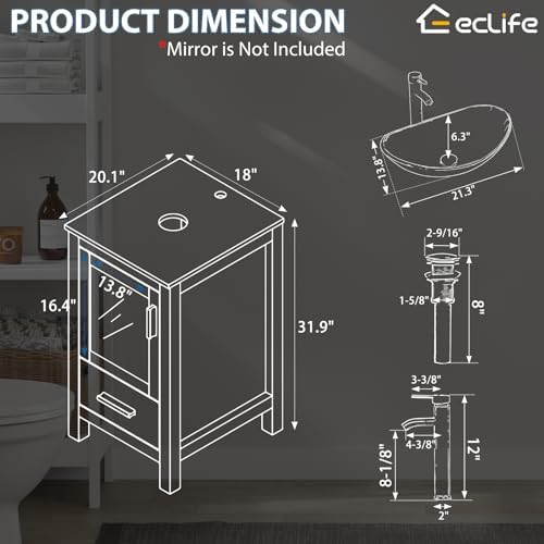 Eclife 18 Compact Vanity Sink