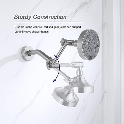 Adjustable shower arm extension Brushed Nickel 4-Inch Showers Head Extendable G12