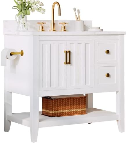 Sturdy 30 Bathroom Vanity with Storage by IRONCK