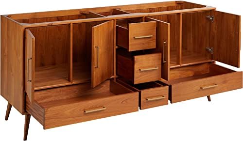 Teak and Chrome Vanity Set