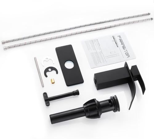 Fransiton Black Waterfall Bathroom Faucet