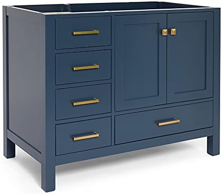 Elegantly Modern 42 Midnight Blue Vanity Base Cabinet