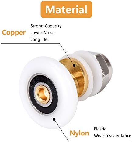 Queta 6-Piece Shower Door Rollers