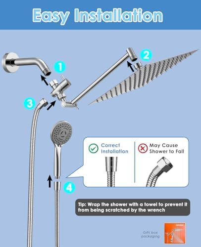 10-inch Rainfall Shower Combo
