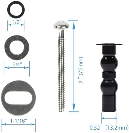 Quick-Install Universal Toilet Seat Hinges for Home Use