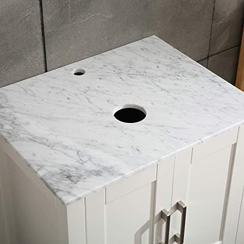 60 Bathroom Vanity Dual Sink Set Modern Design with Marble Tops
